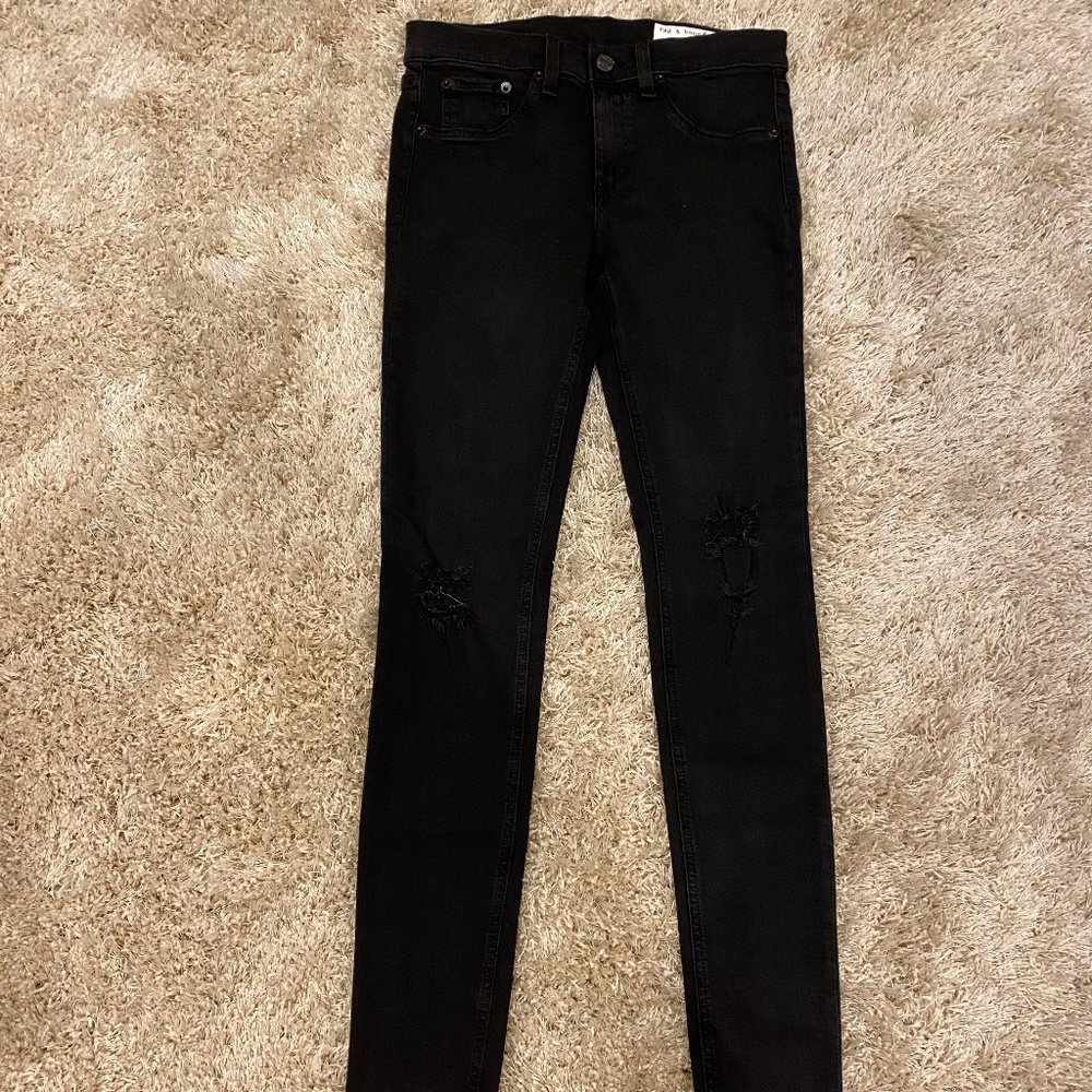 Rag and bone charcoal jeans, size 28
